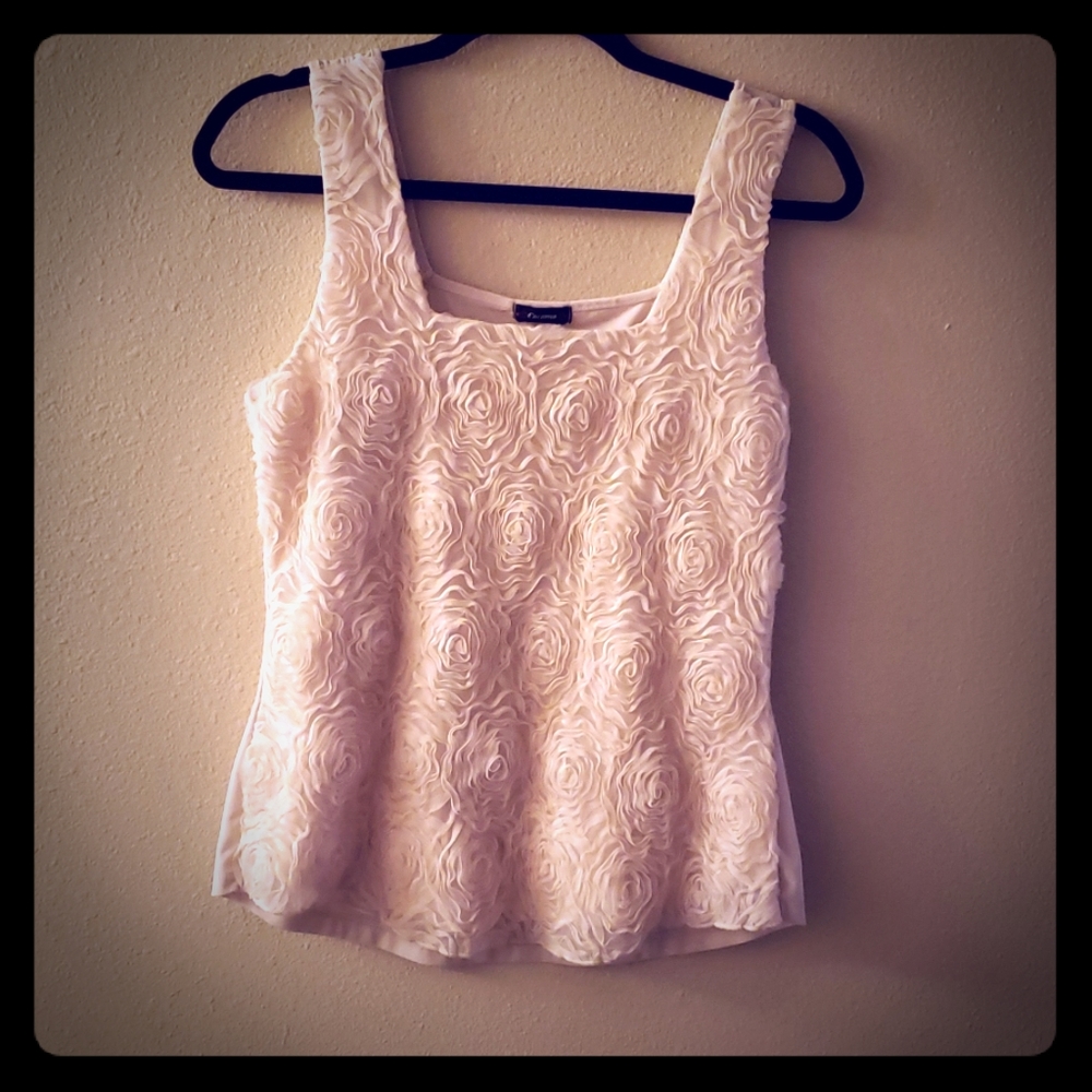Cocoa large cream tank top